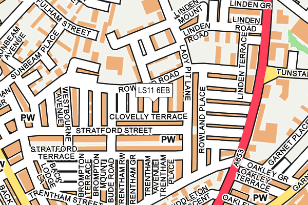 LS11 6EB map - OS OpenMap – Local (Ordnance Survey)