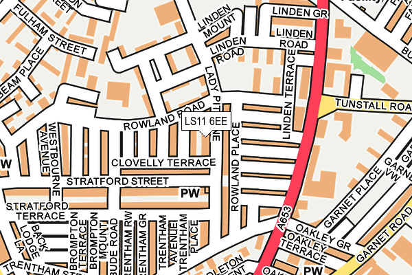 LS11 6EE map - OS OpenMap – Local (Ordnance Survey)