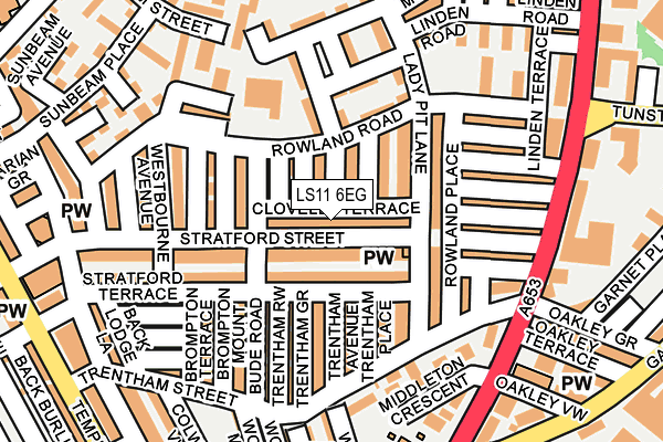 LS11 6EG map - OS OpenMap – Local (Ordnance Survey)