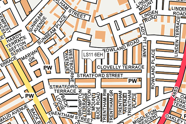 LS11 6EH map - OS OpenMap – Local (Ordnance Survey)
