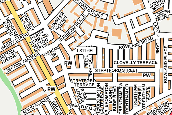 LS11 6EL map - OS OpenMap – Local (Ordnance Survey)