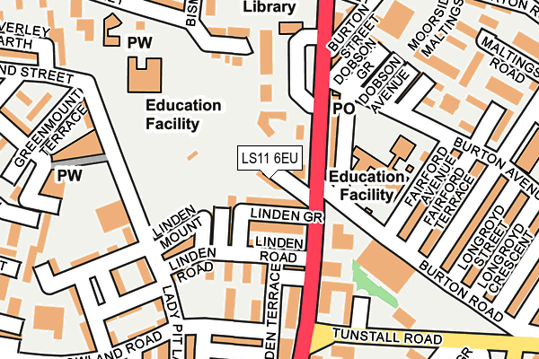 LS11 6EU map - OS OpenMap – Local (Ordnance Survey)