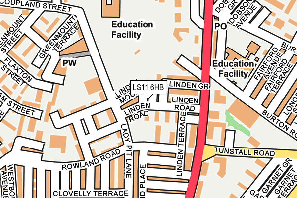 LS11 6HB map - OS OpenMap – Local (Ordnance Survey)