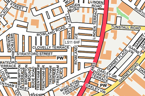 LS11 6HF map - OS OpenMap – Local (Ordnance Survey)