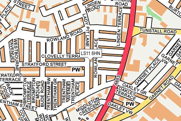 LS11 6HN map - OS OpenMap – Local (Ordnance Survey)