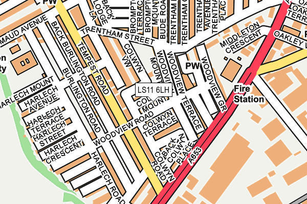 LS11 6LH map - OS OpenMap – Local (Ordnance Survey)