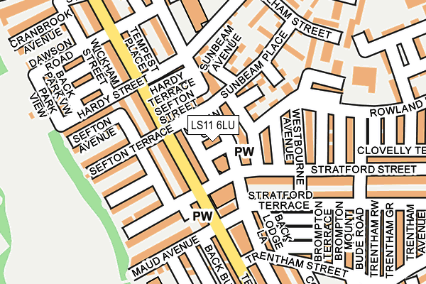 LS11 6LU map - OS OpenMap – Local (Ordnance Survey)