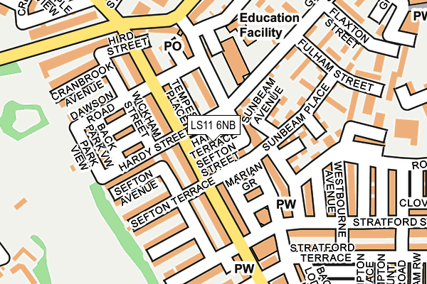 LS11 6NB map - OS OpenMap – Local (Ordnance Survey)