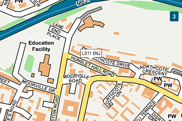 LS11 6NJ map - OS OpenMap – Local (Ordnance Survey)