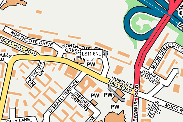 LS11 6NL map - OS OpenMap – Local (Ordnance Survey)