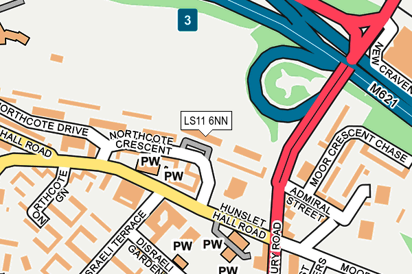 LS11 6NN map - OS OpenMap – Local (Ordnance Survey)