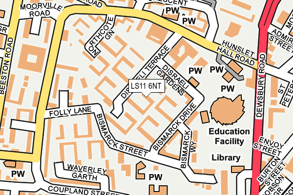 LS11 6NT map - OS OpenMap – Local (Ordnance Survey)