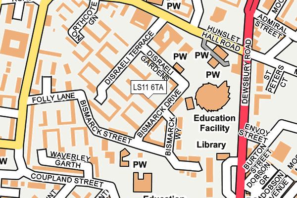 LS11 6TA map - OS OpenMap – Local (Ordnance Survey)