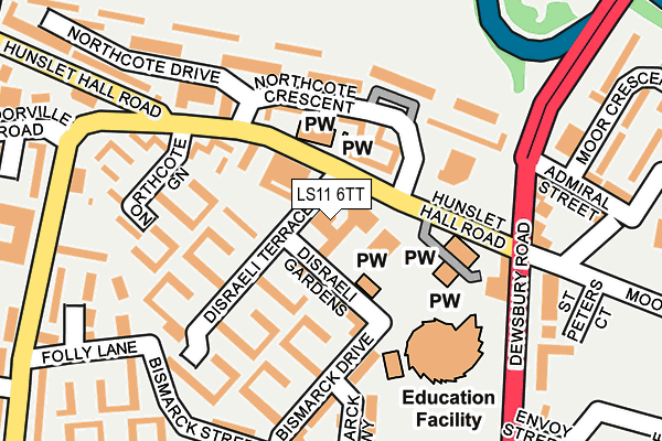 LS11 6TT map - OS OpenMap – Local (Ordnance Survey)