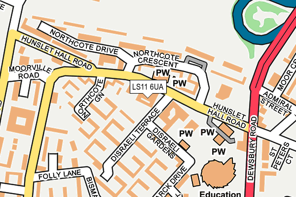 LS11 6UA map - OS OpenMap – Local (Ordnance Survey)