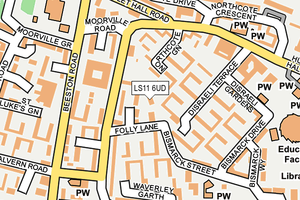 LS11 6UD map - OS OpenMap – Local (Ordnance Survey)