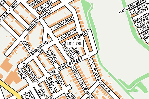 LS11 7BL map - OS OpenMap – Local (Ordnance Survey)
