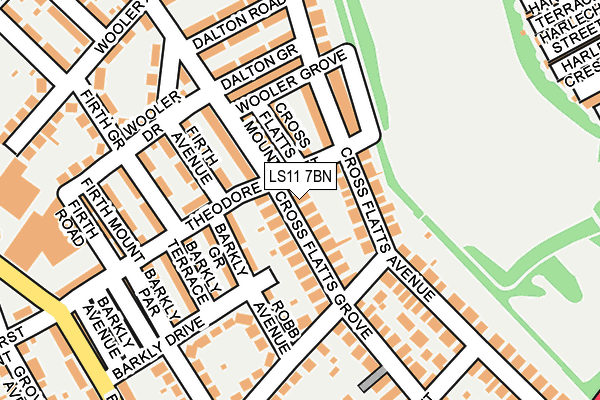 LS11 7BN map - OS OpenMap – Local (Ordnance Survey)