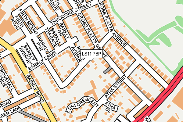 LS11 7BP map - OS OpenMap – Local (Ordnance Survey)