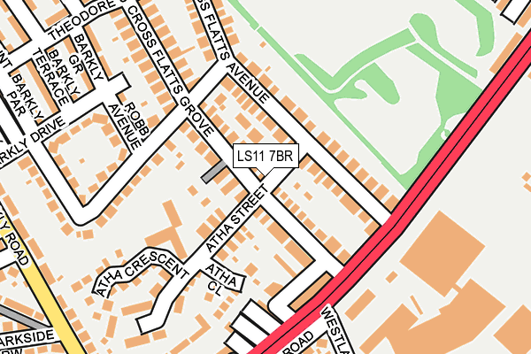 LS11 7BR map - OS OpenMap – Local (Ordnance Survey)