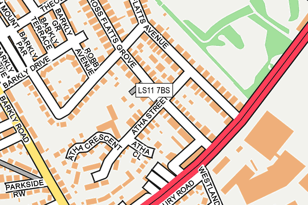 LS11 7BS map - OS OpenMap – Local (Ordnance Survey)