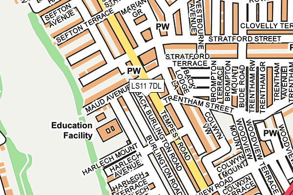 LS11 7DL map - OS OpenMap – Local (Ordnance Survey)