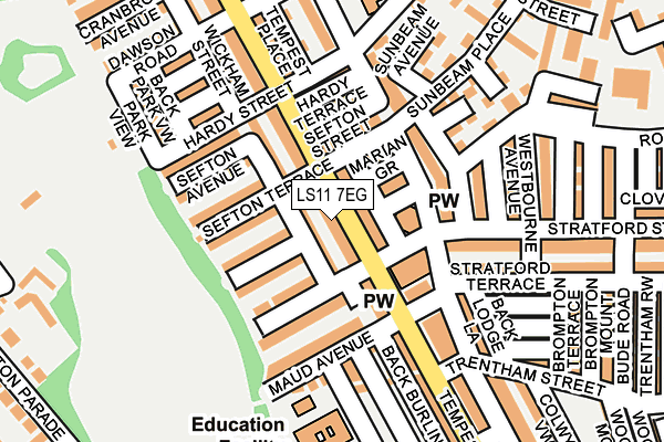 LS11 7EG map - OS OpenMap – Local (Ordnance Survey)