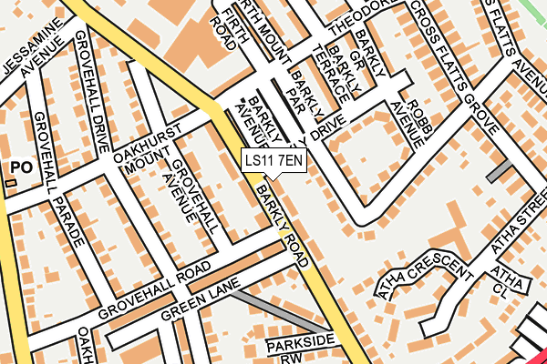 LS11 7EN map - OS OpenMap – Local (Ordnance Survey)