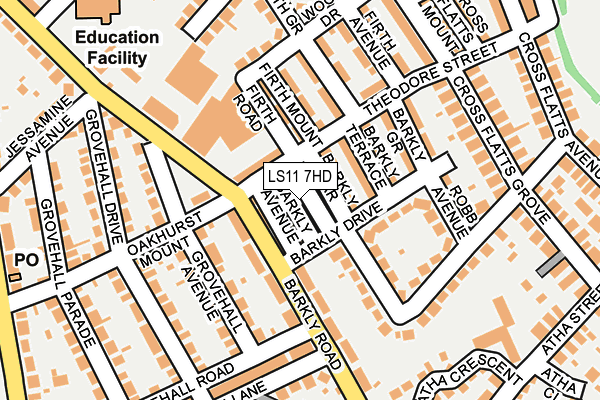 LS11 7HD map - OS OpenMap – Local (Ordnance Survey)