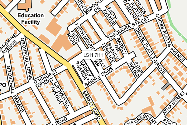 LS11 7HH map - OS OpenMap – Local (Ordnance Survey)