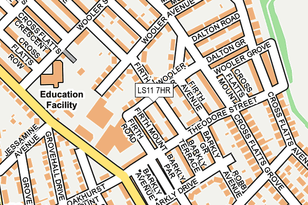 LS11 7HR map - OS OpenMap – Local (Ordnance Survey)