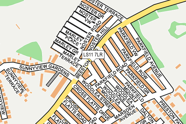 LS11 7LR map - OS OpenMap – Local (Ordnance Survey)