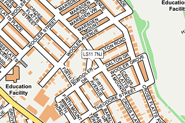 LS11 7NJ map - OS OpenMap – Local (Ordnance Survey)