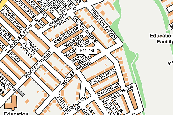 LS11 7NL map - OS OpenMap – Local (Ordnance Survey)