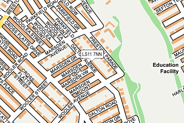 LS11 7NN map - OS OpenMap – Local (Ordnance Survey)