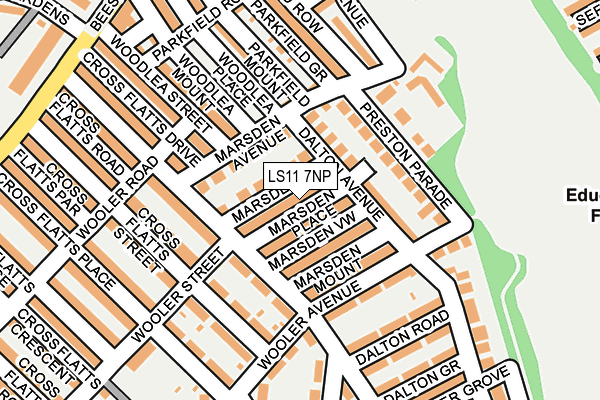 LS11 7NP map - OS OpenMap – Local (Ordnance Survey)