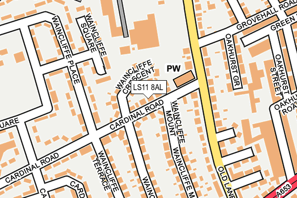 LS11 8AL map - OS OpenMap – Local (Ordnance Survey)