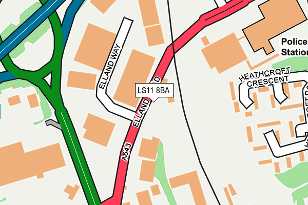 LS11 8BA map - OS OpenMap – Local (Ordnance Survey)