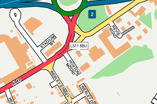 LS11 8BU map - OS OpenMap – Local (Ordnance Survey)