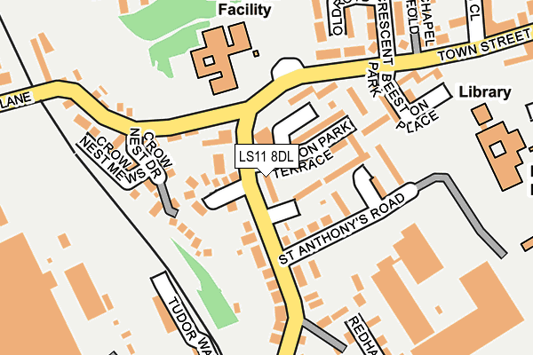 LS11 8DL map - OS OpenMap – Local (Ordnance Survey)