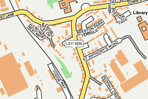 LS11 8DN map - OS OpenMap – Local (Ordnance Survey)
