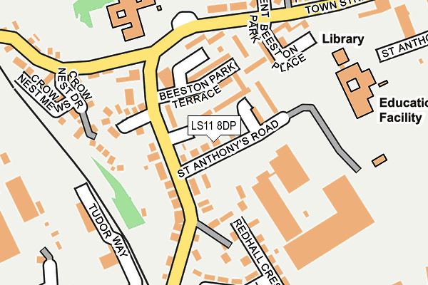 LS11 8DP map - OS OpenMap – Local (Ordnance Survey)