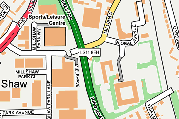 LS11 8EH map - OS OpenMap – Local (Ordnance Survey)