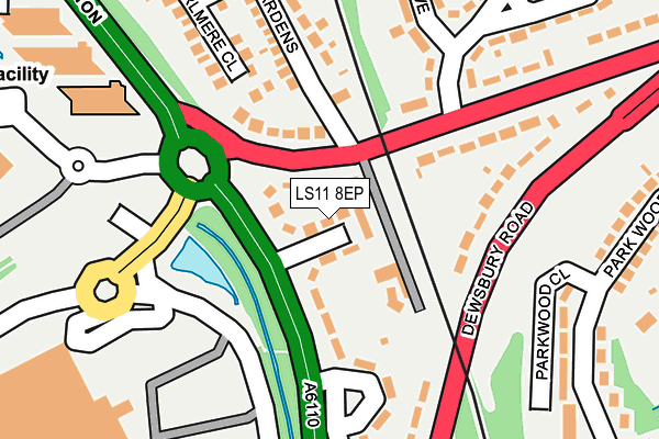 LS11 8EP map - OS OpenMap – Local (Ordnance Survey)