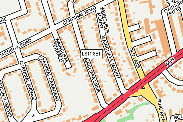 LS11 8ET map - OS OpenMap – Local (Ordnance Survey)
