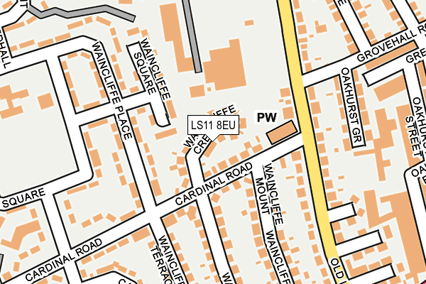 LS11 8EU map - OS OpenMap – Local (Ordnance Survey)