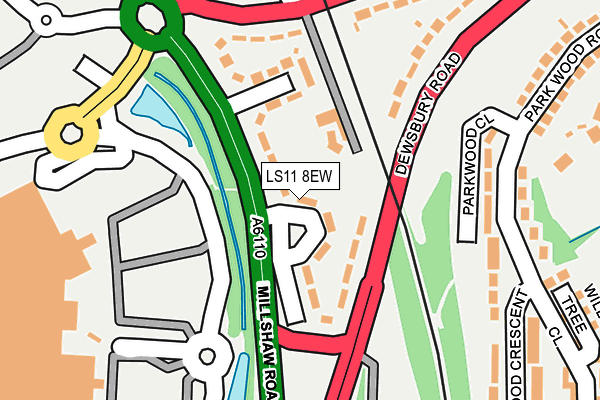 LS11 8EW map - OS OpenMap – Local (Ordnance Survey)