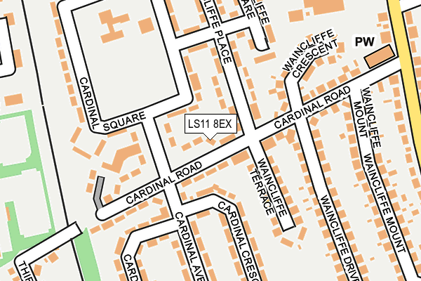 LS11 8EX map - OS OpenMap – Local (Ordnance Survey)