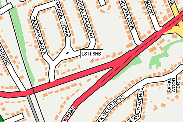 LS11 8HB map - OS OpenMap – Local (Ordnance Survey)