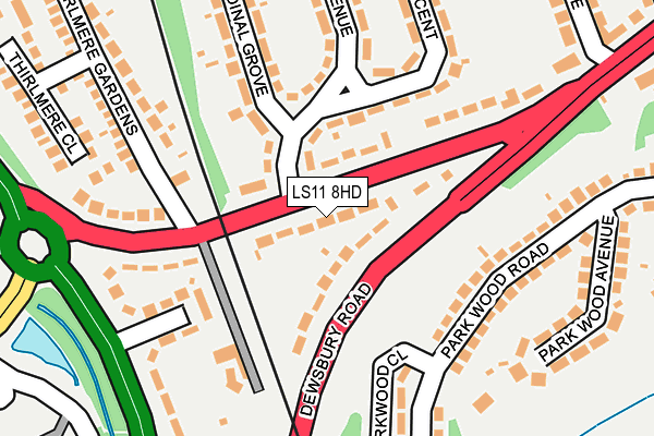 LS11 8HD map - OS OpenMap – Local (Ordnance Survey)